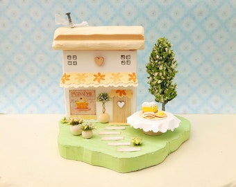 Handmade Patisserie Cake Shop Wooden House Scene Decoration