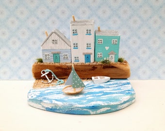 Harbour View Cottages Handmade Coastal Driftwood Home Gift