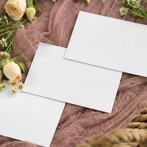 Will You Be My Bridesmaid Card - 4 x 6 kaart bruidsmeisje voorstel met envelop - blind reliëf bruidsmeisje kaart (enkele kaart)