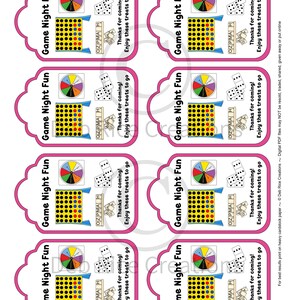 Game Night Fun Printable Tags & Toppers Bundle Set Bag Toppers and Gift ...