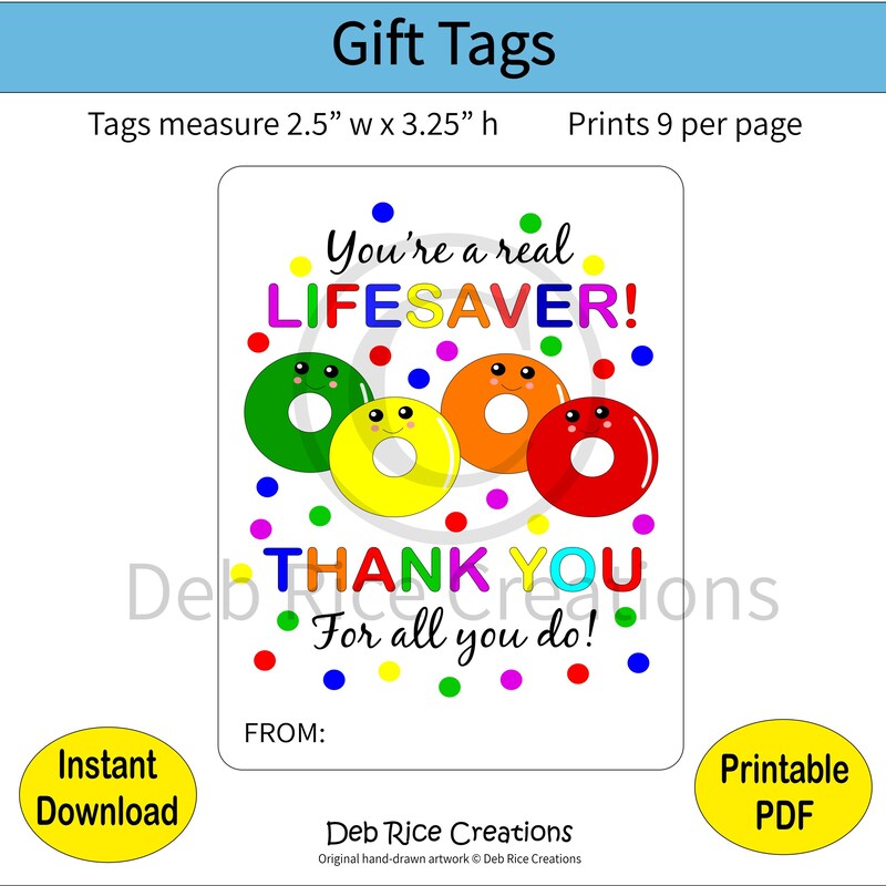 Lifesaver Thank You - Etsy