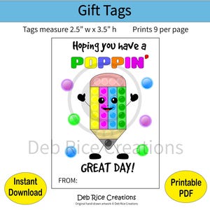 Etykiety prezentowe Fidget Pop It – prezenty dla klasy/przyjaciół zdjęcie 1