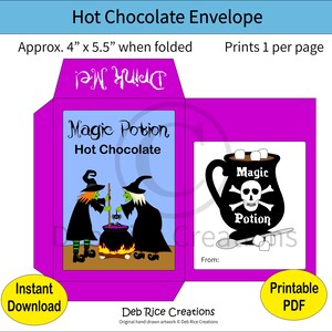 Zaubertrank Heiße Schokolade Umschlag - Halloween Party Geschenk