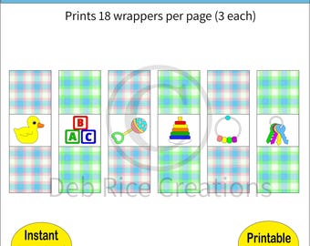 Embalagens para balas Baby Nugget - Lembrancinhas para Chá de Bebê
