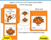 Happy Thanksgiving Tea Bag Envelopes - Tea Lover Gifts