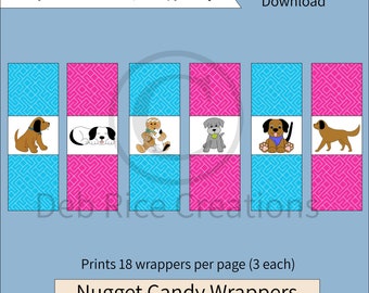 Dogs Nugget Candy Wrappers Printable