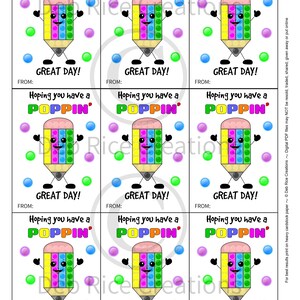 Etykiety prezentowe Fidget Pop It – prezenty dla klasy/przyjaciół zdjęcie 2