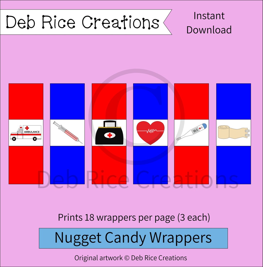 Medical Printable Nugget Candy Wrappers - Etsy