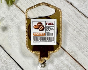 Coffee Fuel IV Bag Badge holder - Blood Transfusion IV Bag- Phlebotomy - Nursing School Graduation Gift Topper