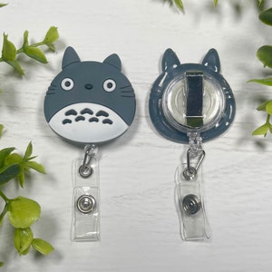 Totoro Retractable Badge Reel ID Name Card Badge Holder Nurses