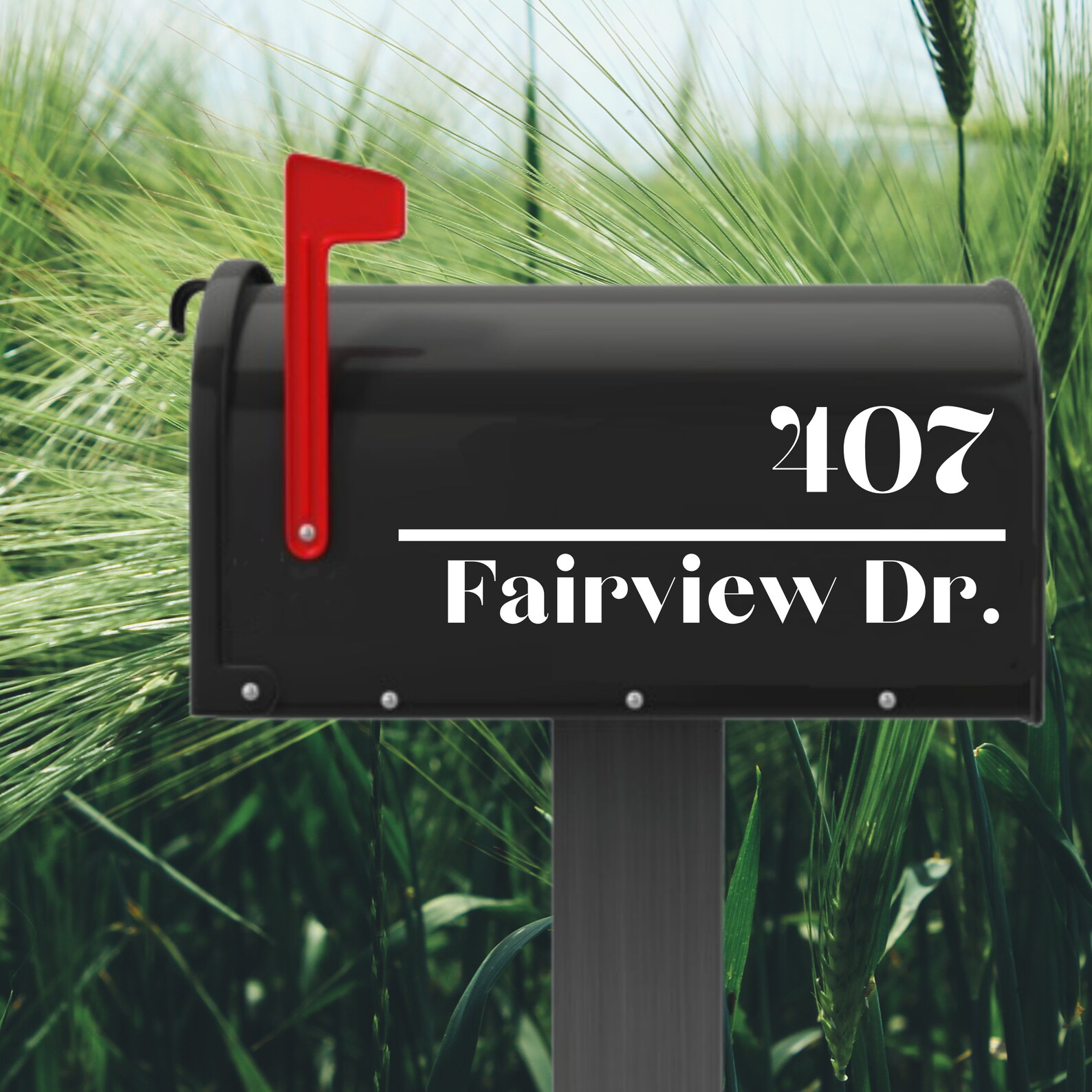 Mailbox Numbers Street Address Vinyl Decal Etsy