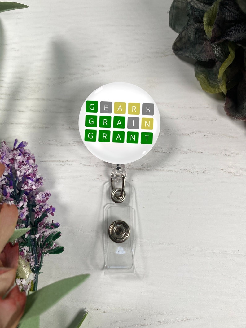 Custom Wordle Badge Reel Design Your Own Badge Reel  Etsy