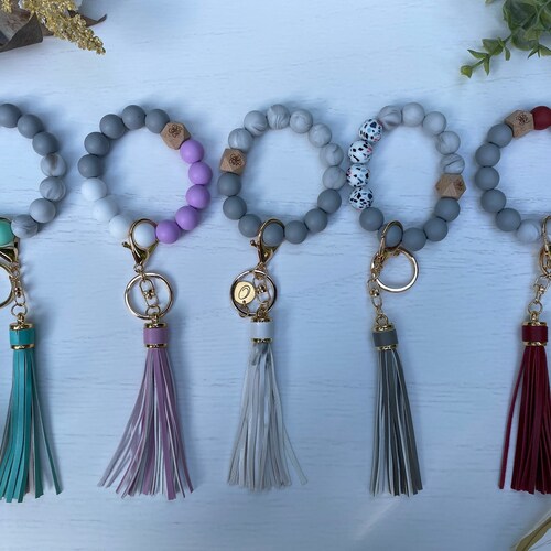 Bangle Key Ring Bracelet Key Chain Wristlet Keychain Etsy