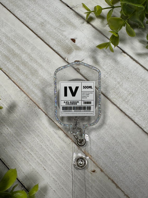 IV Bag Retractable Badge Holder Blood Transfusion Badge Reel, IV