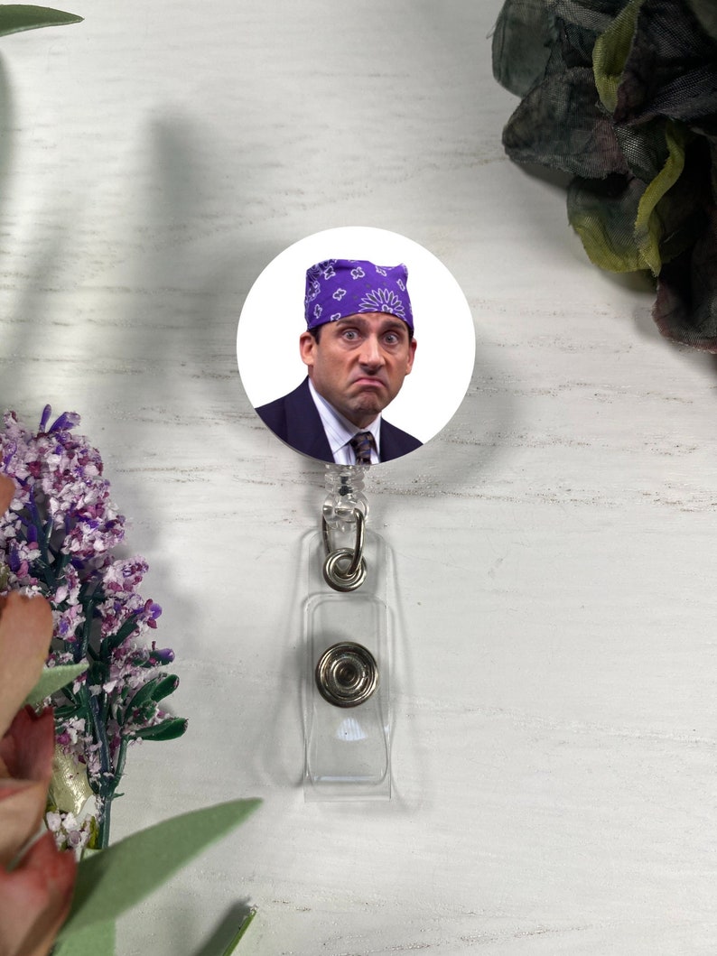 The Office Prison Mike Funny ID Badge Retractable Reel Etsy