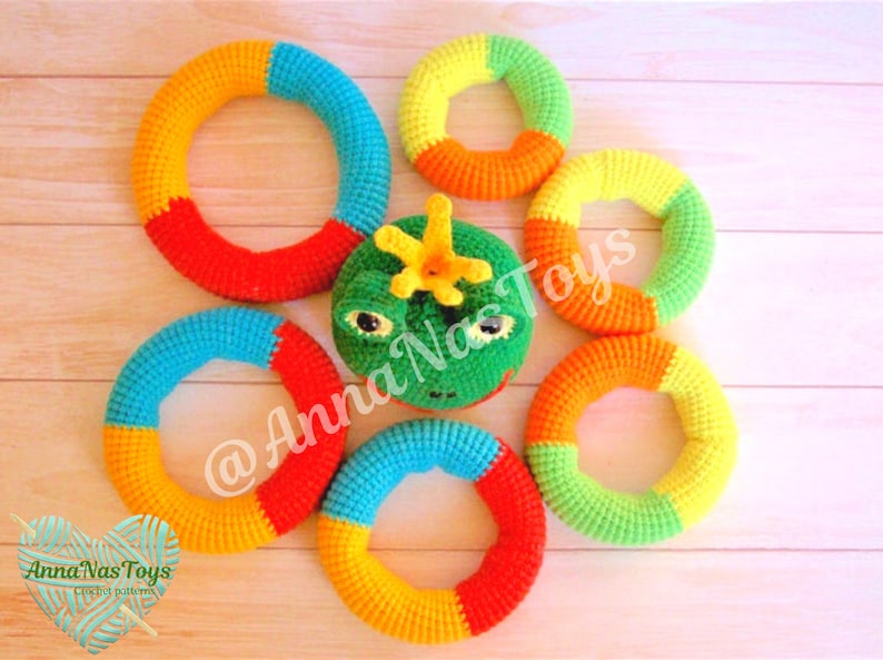 Crochet Amigurumi Stacking Rings Multi-color Frog PDF Pattern | Etsy
