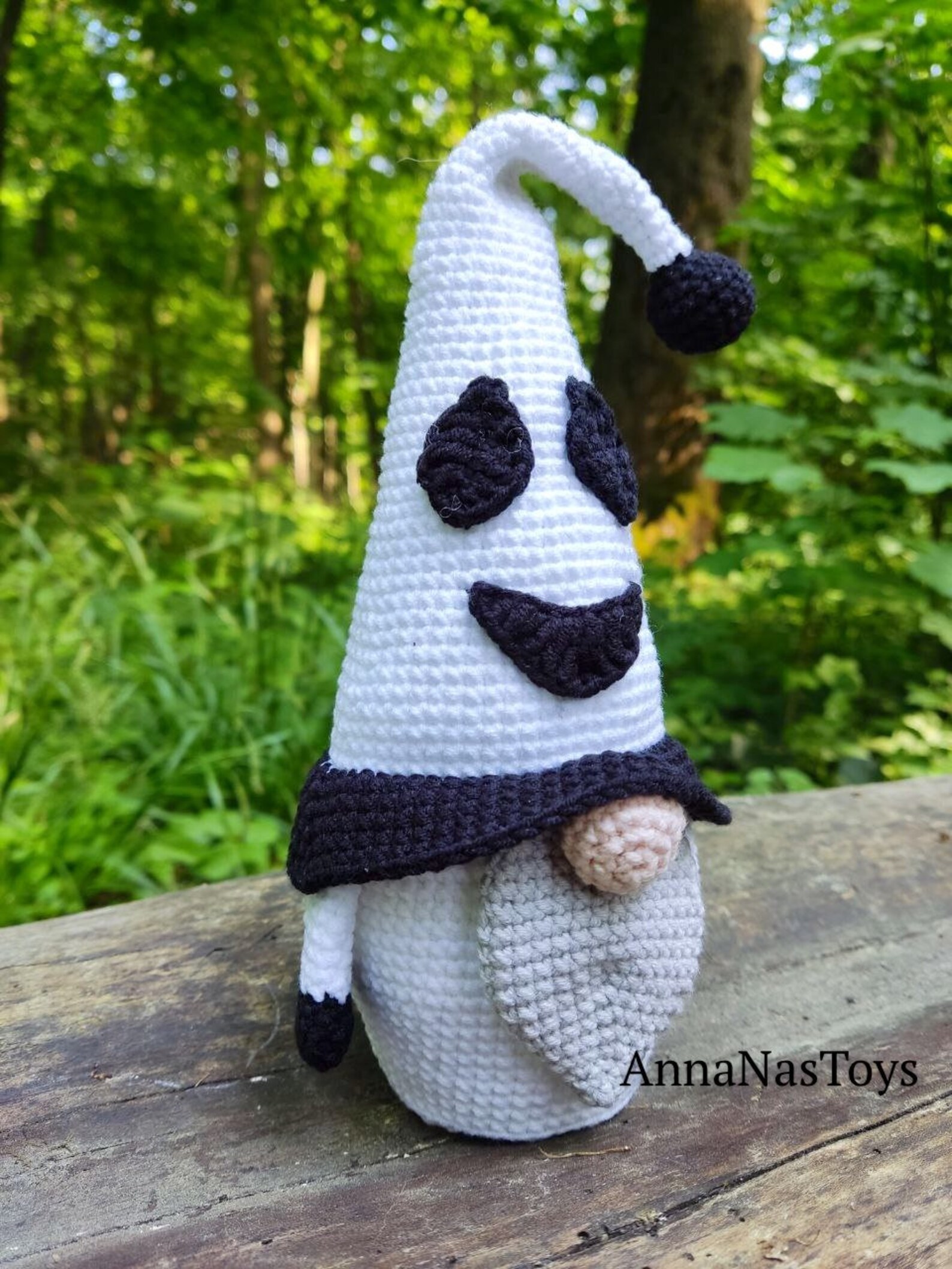 Gnome Ghost, Gnome Vampire and Witch With a Broom, Halloween Pattern ...