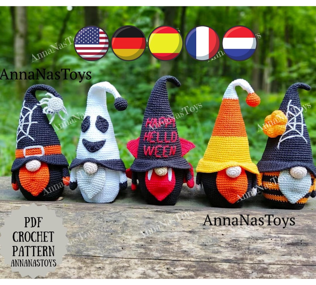 Gnome Ghost, Gnome Candy Corn,gnome Vampire and Halloween Gnomes ...