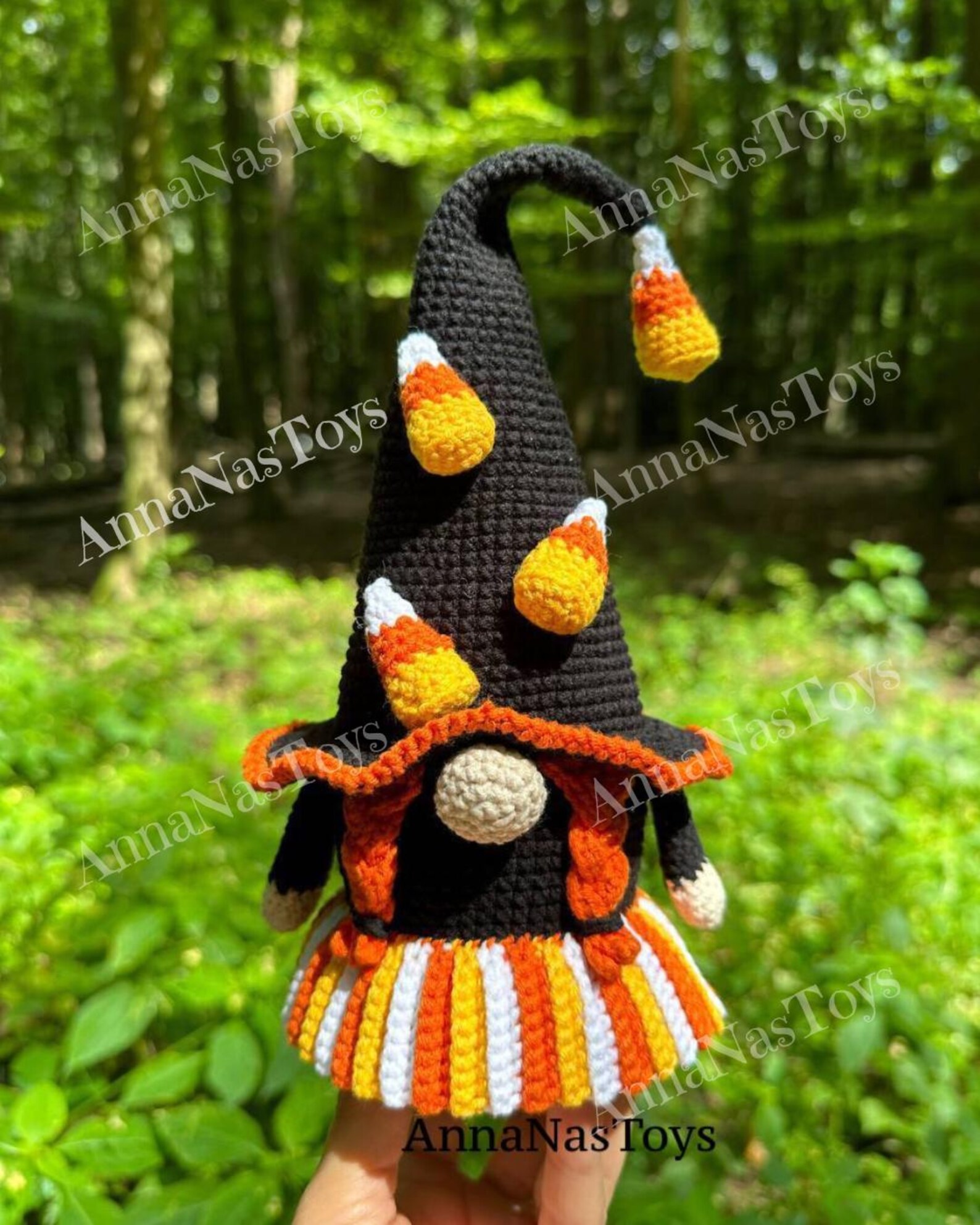 Gnome Candy Corn (girl), Amigurumi Pattern, Halloween Decor, Crochet ...