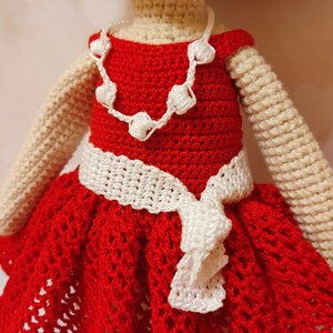 Doll Anastasia in Red Dress Crochet PDF Pattern (english_us Terms ...