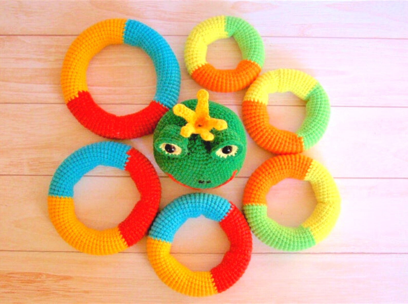 Crochet Amigurumi Stacking Rings Multi-color Frog PDF Pattern - Etsy