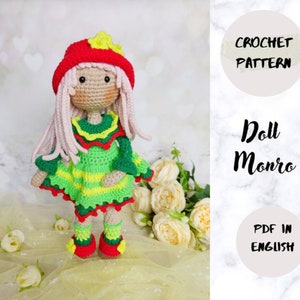 Doll Monro Crochet amigurumi toy PDF pattern (English_US terms), crochet amigurumi doll pattern