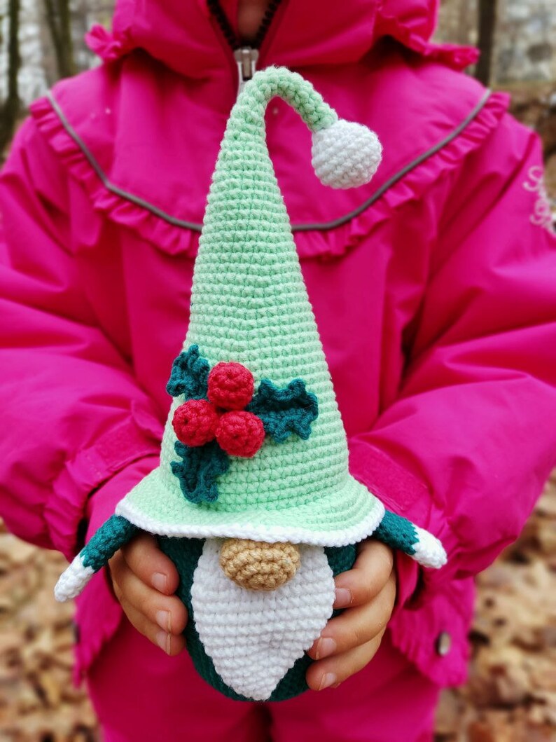Christmas Gnome Crochet Gnome Amigurumi Pattern Gnome Santa Etsy