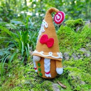 Christmas gnome(girl), Gingerbread gnome(girl) and gnome snowman, Crochet PDF pattern (English_US terms, German, Spanish, French, Dutch) image 10