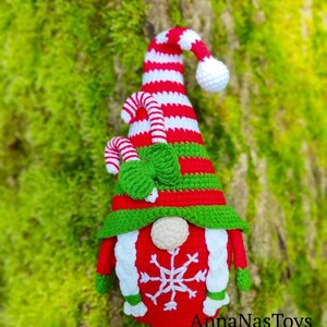 Christmas gnome girl, Crochet gnome amigurumi pattern, gnome Santa, Crochet PDF pattern English_US terms, Deutsch image 5