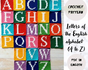 knit letters chart etsy