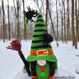 Gnome Ghost,gnome Candy Corn,witch With a Broom,black Witch and Green ...
