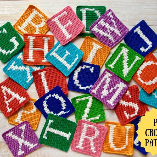 Crochet Alphabet Pattern Etsy