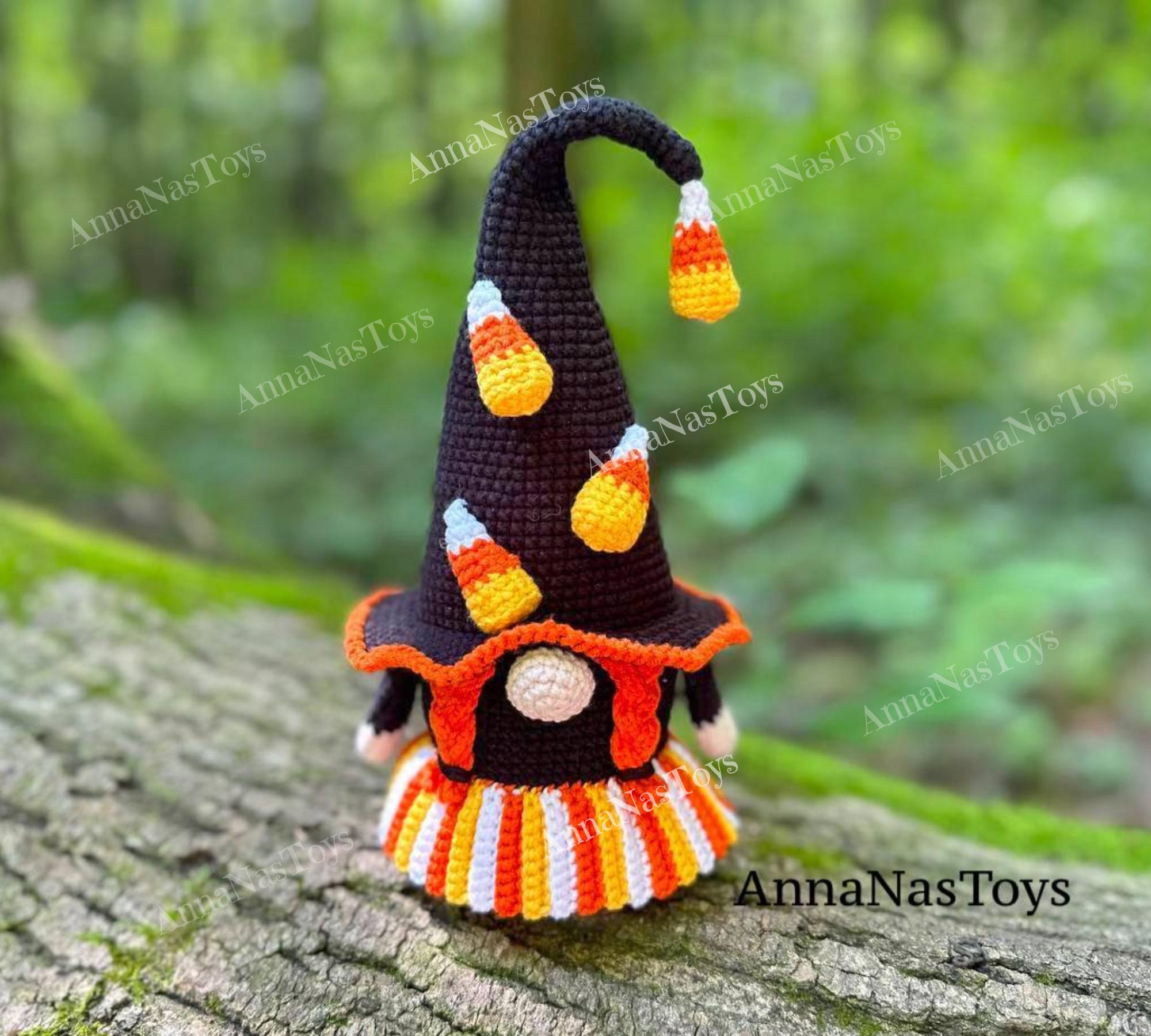 Gnome Candy Corn (girl), Amigurumi Pattern, Halloween Decor, Crochet ...