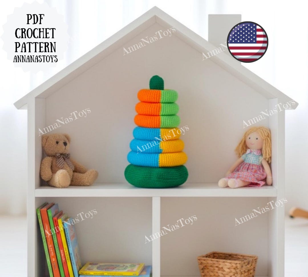 Crochet Amigurumi Multi-color Stacking Rings PDF Pattern (english_us ...