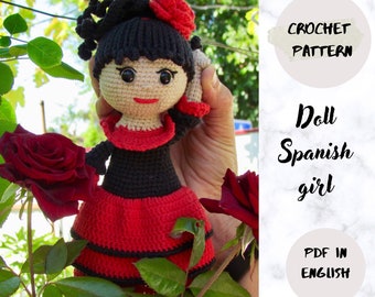 Spanish Girl Doll Crochet Pattern PDF (English_US terms)