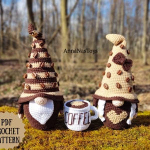 Coffee Gnomes: Crochet Amigurumi Pattern for Cozy Decor - PDF Download (English_US terms)