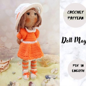 Doll Maya Crochet PDF pattern (English_US terms),   amigurumi doll crochet pattern