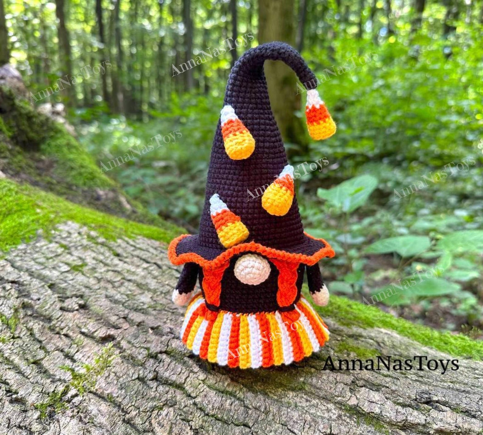 Gnome Candy Corn (girl), Amigurumi Pattern, Halloween Decor, Crochet ...