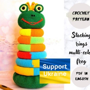 Crochet Amigurumi Stacking Rings Multi-color Frog PDF Pattern | Etsy