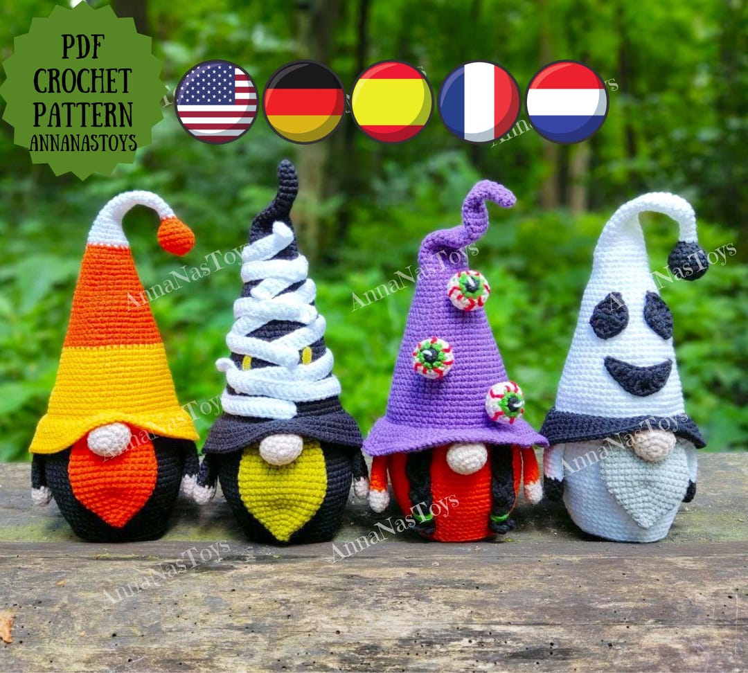Gnomes: Ghost, Candy Corn, Mummy and Witch With an Eye, Halloween Decor ...