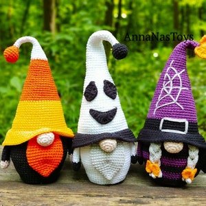 Gnome Ghost,gnome Candy Corn,witch With a Broom,black Witch and Green ...