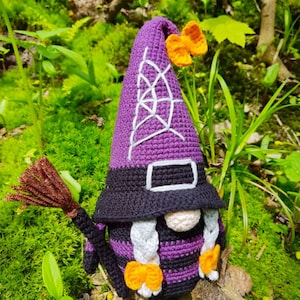 Gnome Ghost,gnome Candy Corn,witch With a Broom,black Witch and Green ...