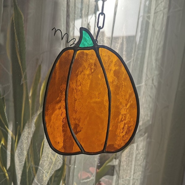 Pompoen halloween glas in lood jack skellington the nightmare before christmas inspired stained glass pumpkin samhain