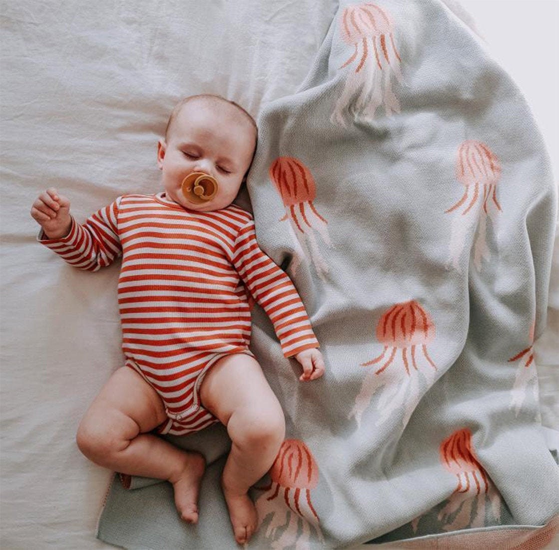 Jellyfish Baby Blanket Etsy