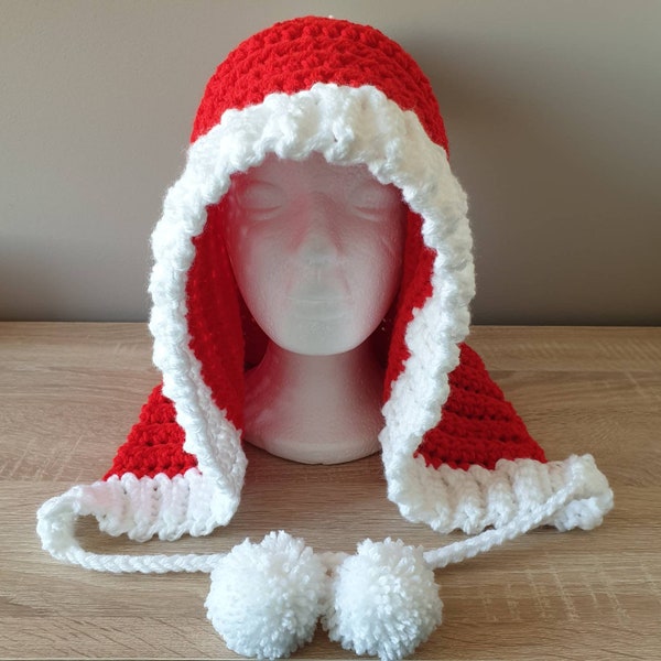 Capuche de Noël pour déguisement.