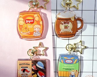 Dungeon Meshi Acrylic Charms | Delicious in Dungeon Food Pun Keychains | Anime Cute Food Drink Keychain | Birthday Gift | Valentine Gift