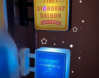 Stardew Valley Light Up Magnet | Stardrop Saloon Joja Mart | Cozy Gamer Gift