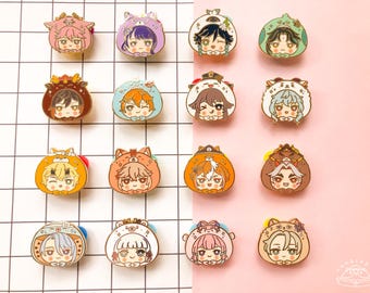 Genshin Impact Enamel Pin CLEARANCE | Cute Genshin Merch | Venti Ganyu Hu Tao Kazuha Albedo Thoma Ayaka Kokomi | Christmas Gift