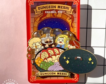 Dunmeshi Hotpot Magnetic Enamel Pins | Delicious in Dungeon Pin | Cute Birthday Gift | Mother's Day Gift