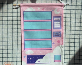 Vending Machine Pin Banner | Aesthetic Cute Enamel Pin Banner | Birthday Gift | Valentine Gift